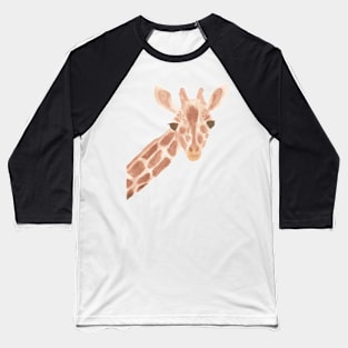 Watercolor Giraffe portrait Baseball T-Shirt